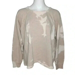 ALLSAINTS Jessi Tie Dye Oversized Cotton Sweatshirt Pink Boxy Boho Size Medium
